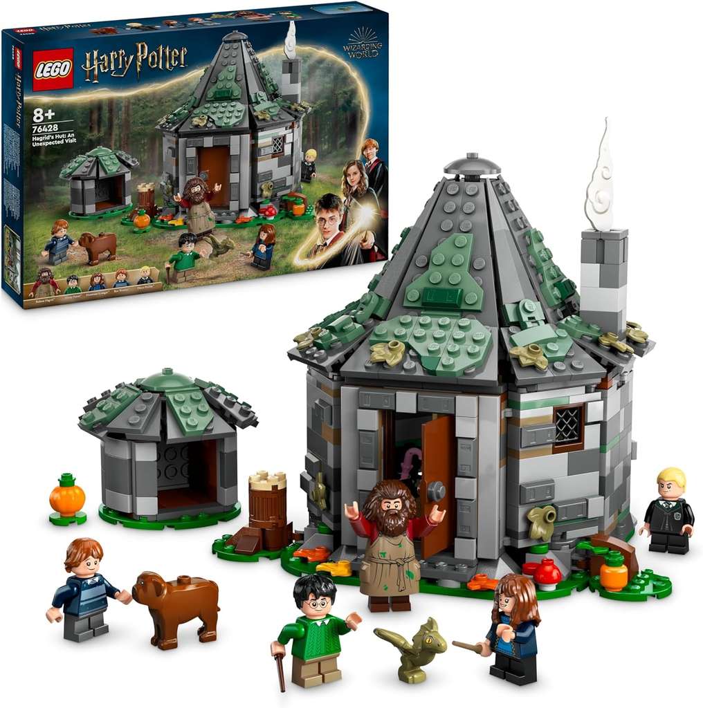 LEGO 76428 Harry Potter Hagrid’s Hut: An Unexpected Visit, Toy House for 8 Plus Year Old Kids