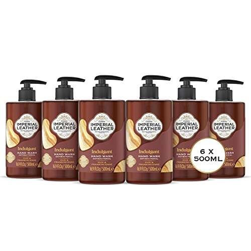 Imperial Leather Indulgent Hand Wash, Oud & Frankincense, Antibacterial, Bulk Buy, Pack of 6 x 500ml (£7.65/£8.55 on S&S + 5% off 1st S&S)