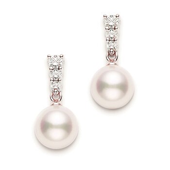 Morning Dew Akoya Cultured Pearl Earrings - MEA10330ADXW