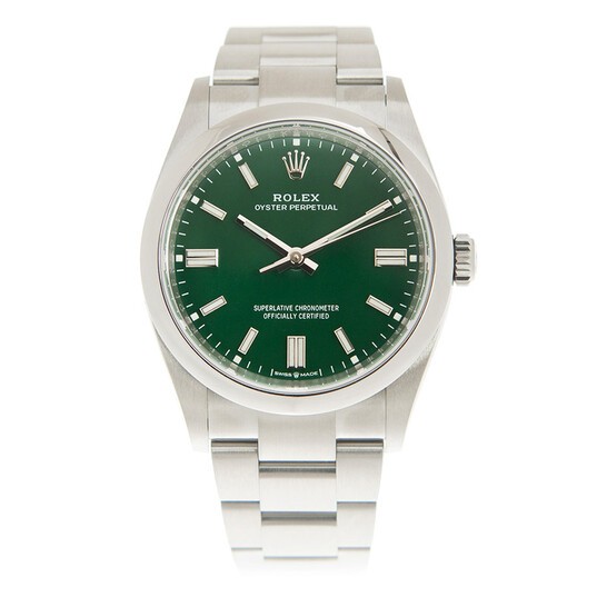 Oyster Perpetual Automatic Chronometer Green Dial Men's Watch