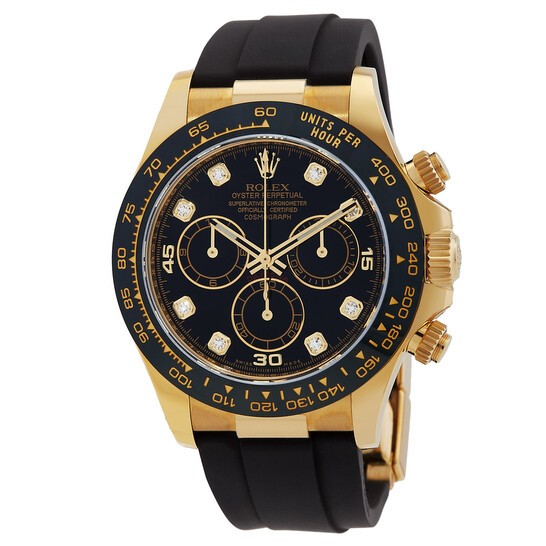 Cosmograph Daytona Chronograph Automatic Diamond Black Dial Watch