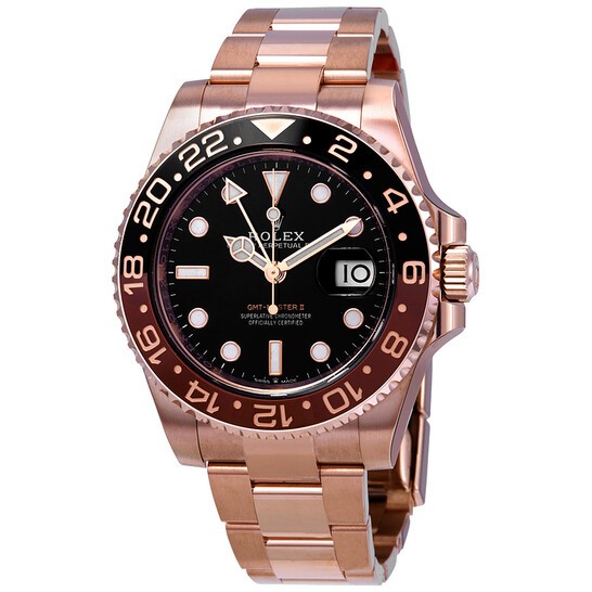 GMT-Master II Automatic Men's 18kt Everose Gold Oyster Root Beer Bezel Watch 126715BKSO